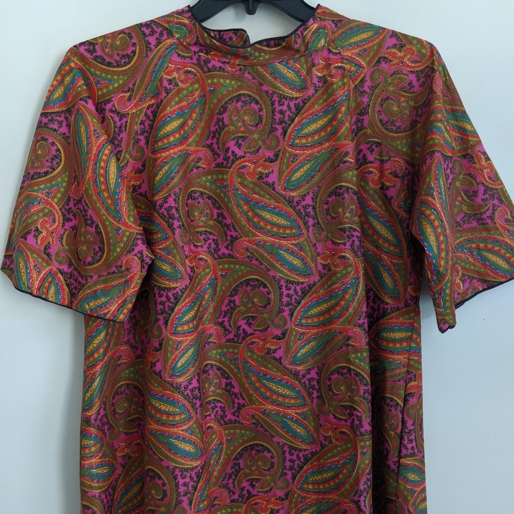 Vintage Roberta Lynn of California Paisley Shift - Picture 3 of 5